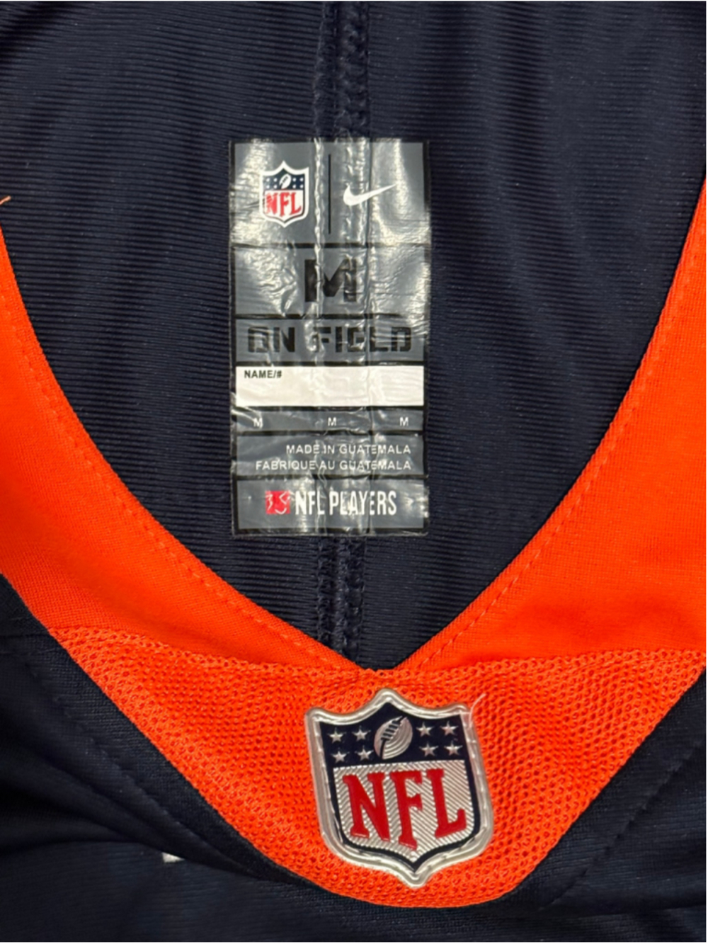 Nike Denver Broncos Men's Russell Wilson #3 NFL On Field Jersey Navy/Orange Sz M - Picture 6 of 7